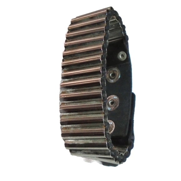 Punk Metal Tube Snap Bracelet NEW Adjustable - Picture 5 of 8